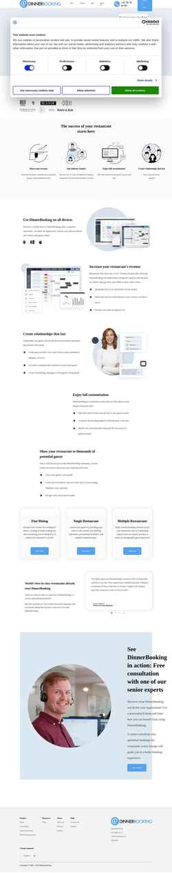 Schermata biz.dinnerbooking.com
