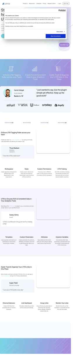 Snímek obrazovky web.utm.io