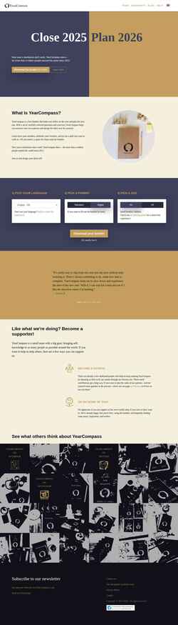 Schermata yearcompass.com