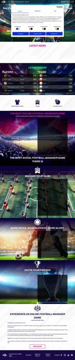 Captura de pantalla footballteamgame.com