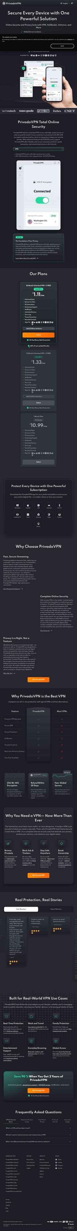 Στιγμιότυπο οθόνης privadovpn.com
