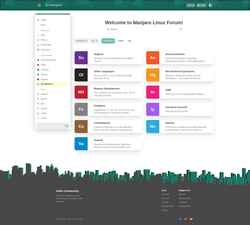 Snímek obrazovky forum.manjaro.org