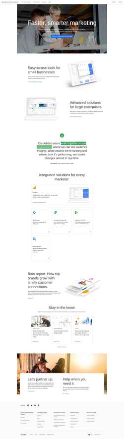 Captura de pantalla marketingplatform.google.com