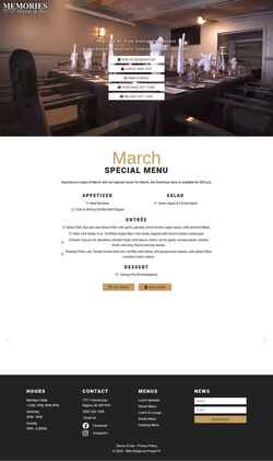 Screenshot memoriesdining.com