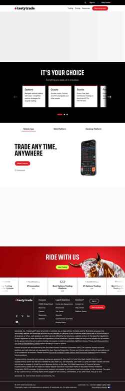 Schermata tastytrade.com