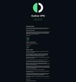 Posnetek zaslona outline-vpn.com