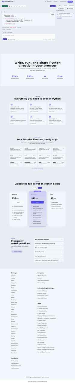Screenshot python-fiddle.com