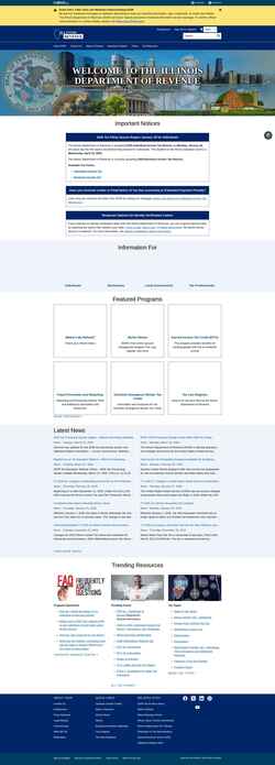 Снимак екрана tax.illinois.gov