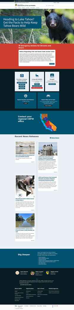 Schermata wildlife.ca.gov