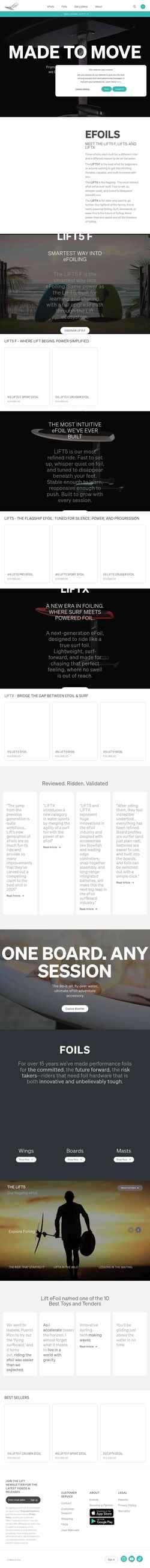 Screenshot liftfoils.com