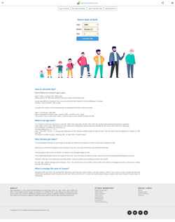 Screenshot agecalculator2.com