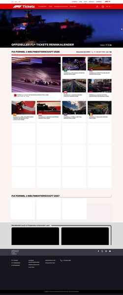 Schermata tickets.formula1.com