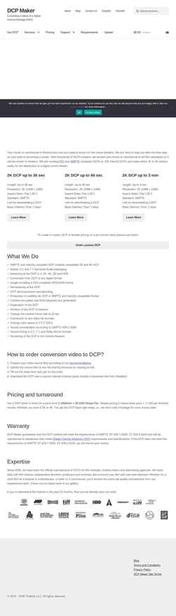 Snímka obrazovky dcpmaker.com