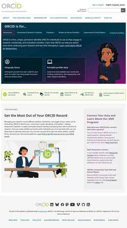 Skjermdump orcid.org