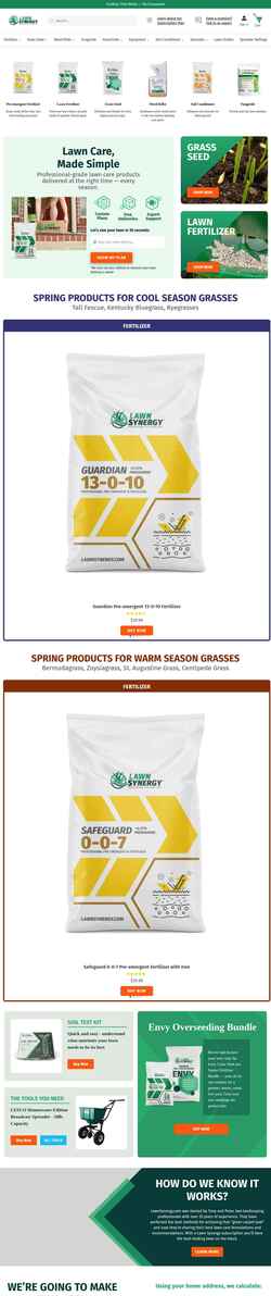 Ekran görüntüsü lawnsynergy.com