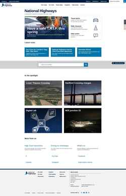 Captura de pantalla nationalhighways.co.uk