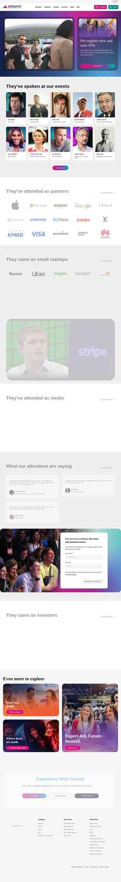 Screenshot websummit.com
