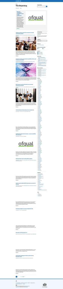 Schermata ofqual.blog.gov.uk