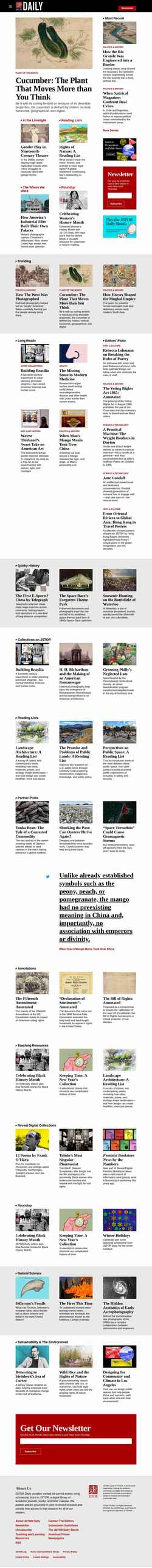 Captură de ecran daily.jstor.org