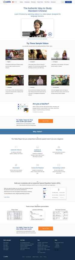 Ekran görüntüsü chinese.yabla.com