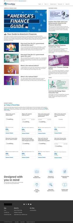 Снимак екрана fiscaldata.treasury.gov