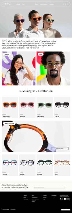 Screenshot zen-eyewear.com