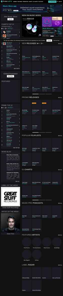 Ekran görüntüsü pro.music-worx.com