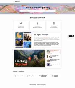 Screenshot docs.midjourney.com