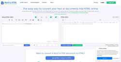 Captură de ecran wordtohtml.net