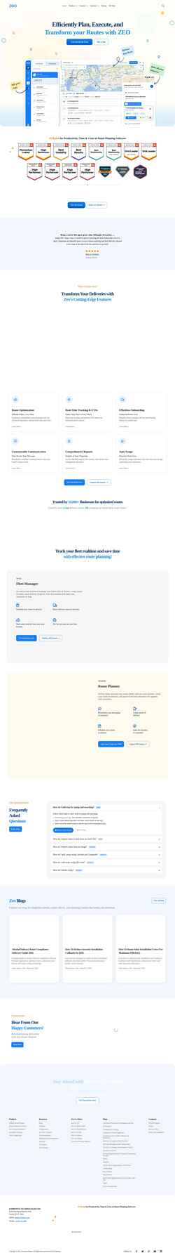 Snímek obrazovky zeorouteplanner.com