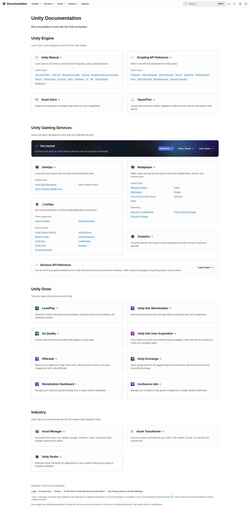 Captura de pantalla docs.unity.com