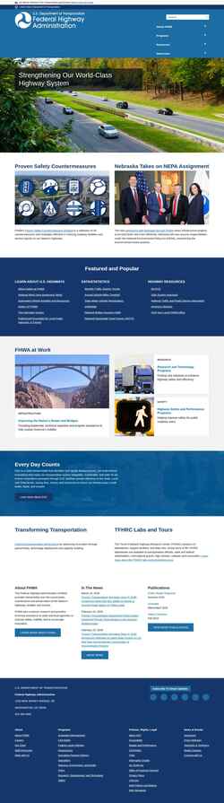 Screenshot highways.dot.gov