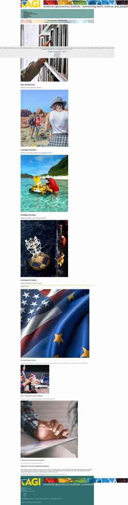 Zrzut ekranu profession.americangeosciences.org