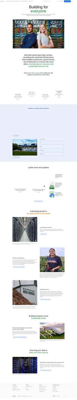 Screenshot datacenters.google