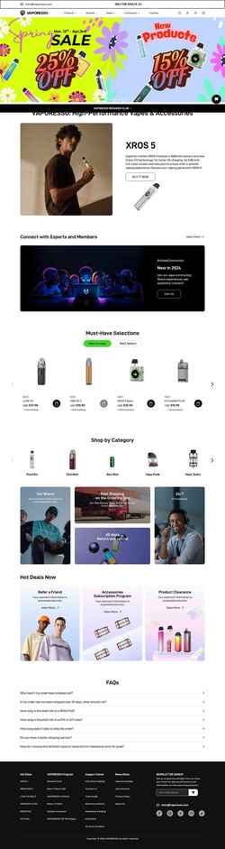 スクリーンショット store.vaporesso.com