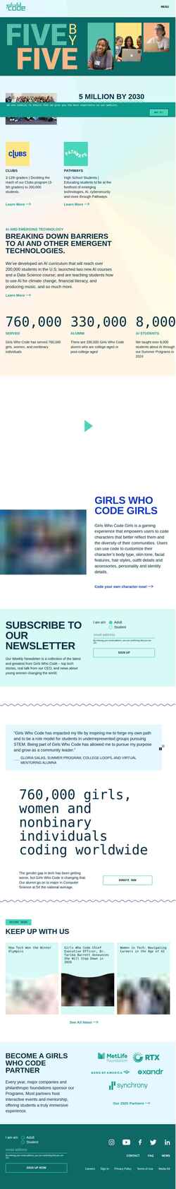 Screenshot girlswhocode.com