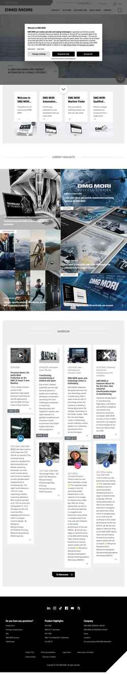 Skærmbillede en.dmgmori.com