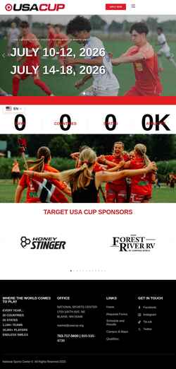 Ekrānuzņēmums usacup.org