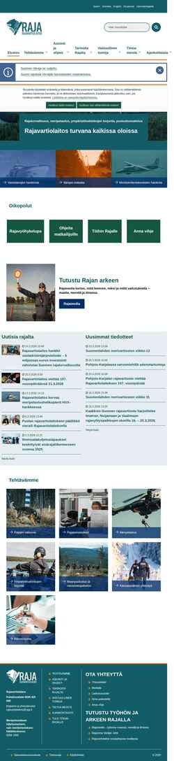 Posnetek zaslona raja.fi