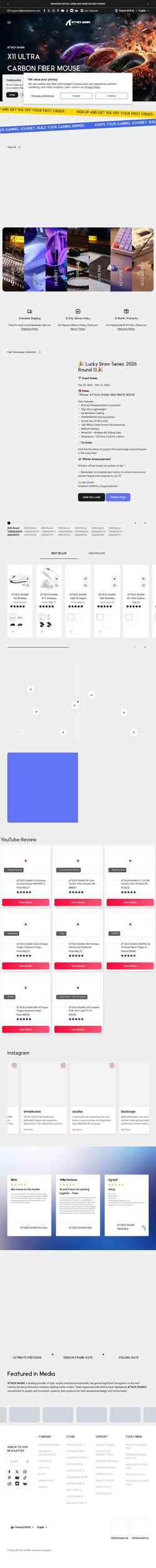 Screenshot attackshark.com