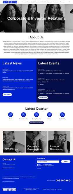 Snímek obrazovky corporate.ww.com