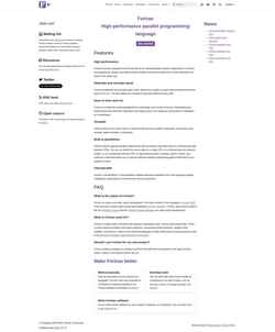 Captura de pantalla fortran-lang.org