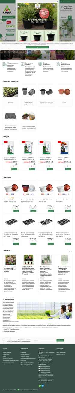 Screenshot aminaplast.ru