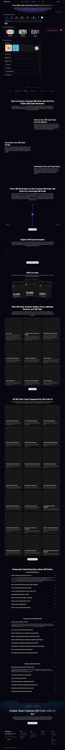Screenshot qrcode-ai.com