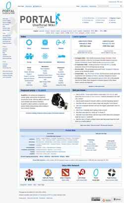 Captura de pantalla theportalwiki.com