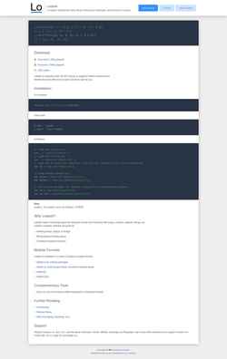 Στιγμιότυπο οθόνης lodash.com