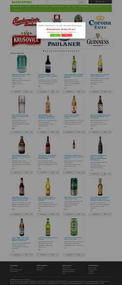 Captura de pantalla shop.beerimport.ru
