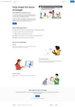 Schermata userresearch.google.com