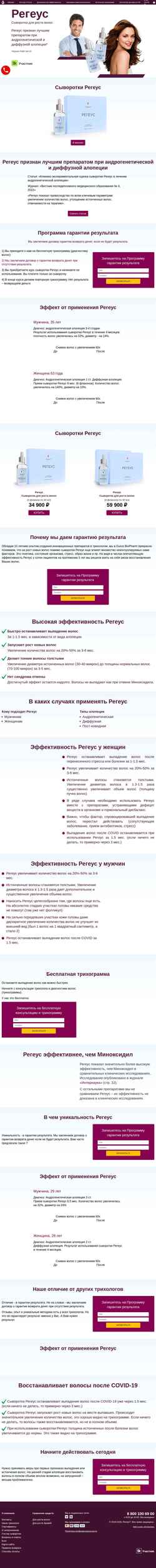 Screenshot regeus.ru