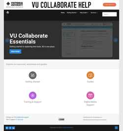 Captura de pantalla vucollaboratehelp.vu.edu.au